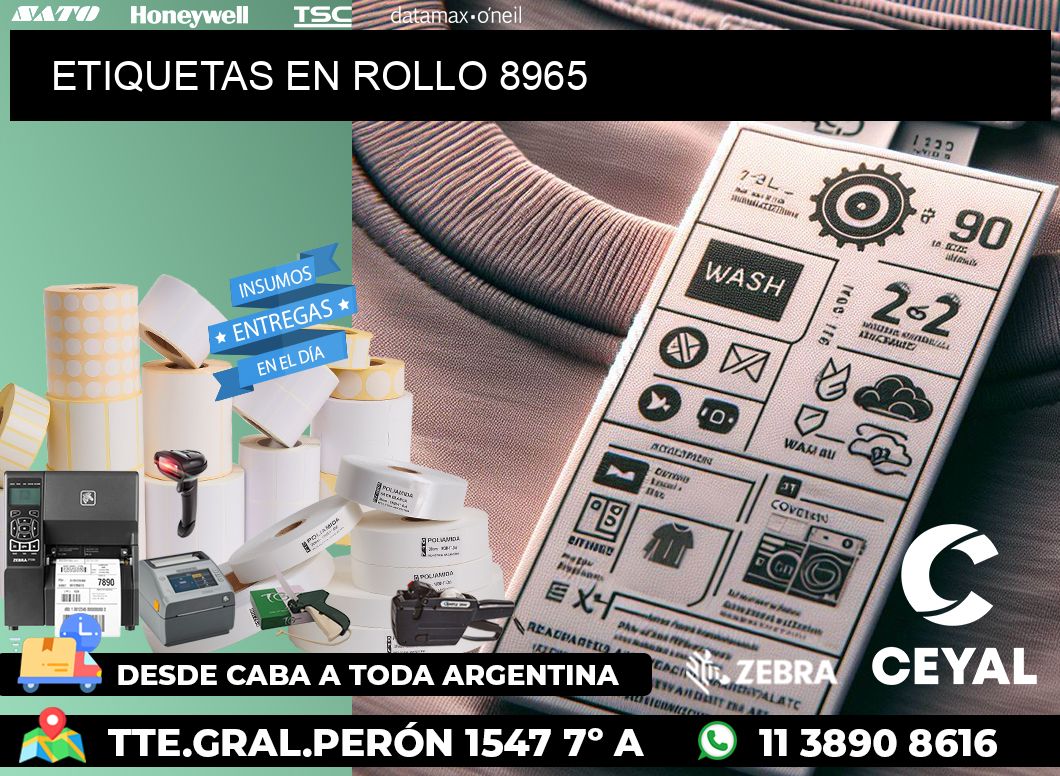 ETIQUETAS EN ROLLO 8965