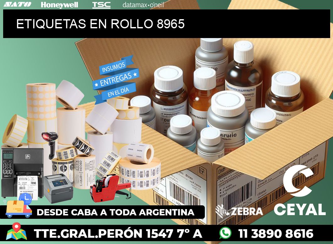 ETIQUETAS EN ROLLO 8965