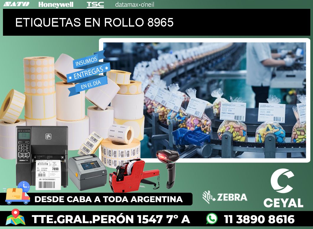 ETIQUETAS EN ROLLO 8965