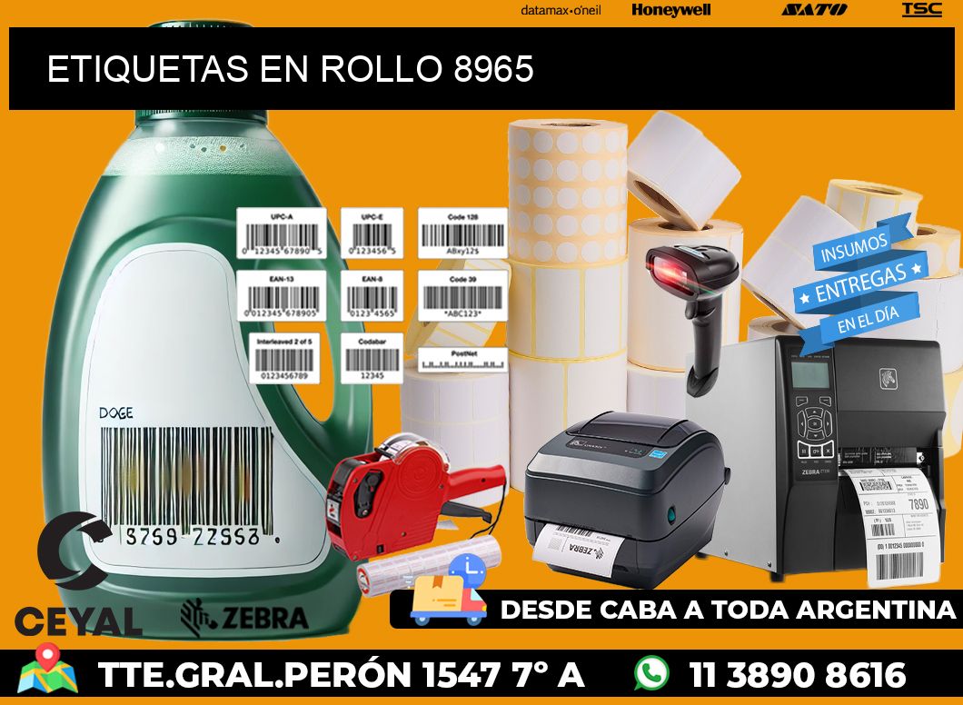 ETIQUETAS EN ROLLO 8965