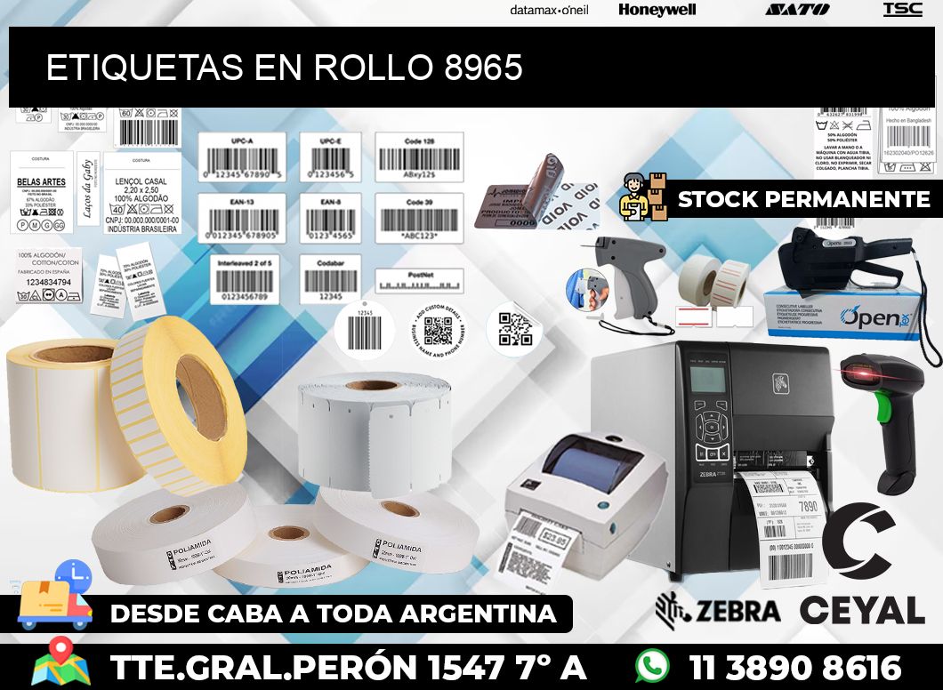 ETIQUETAS EN ROLLO 8965