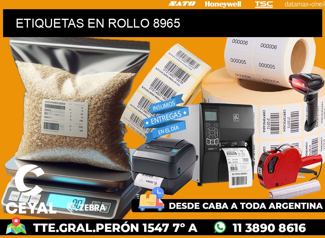 ETIQUETAS EN ROLLO 8965