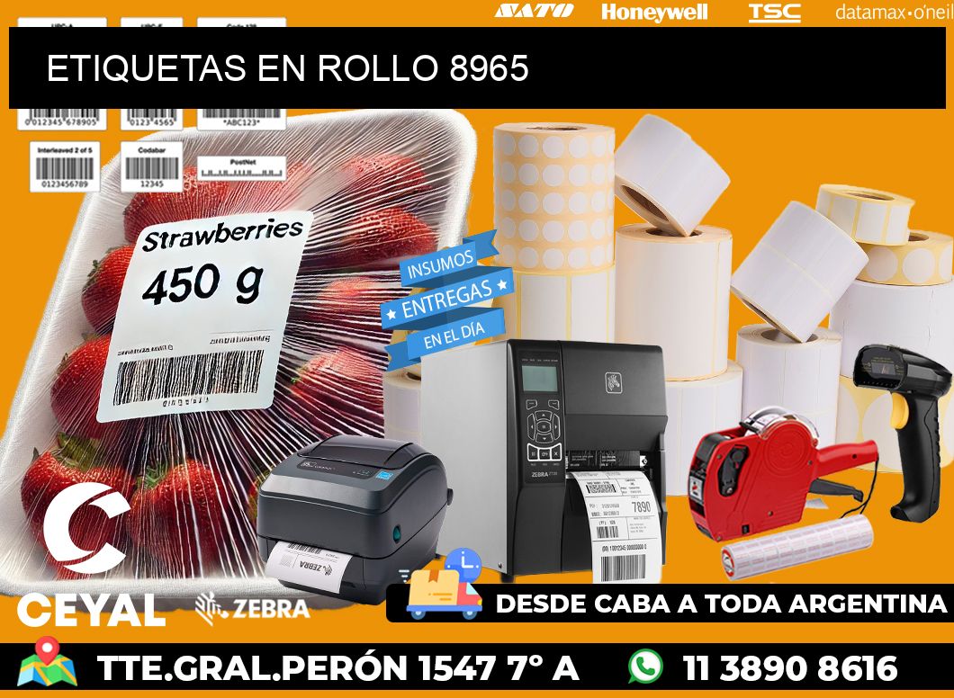 ETIQUETAS EN ROLLO 8965