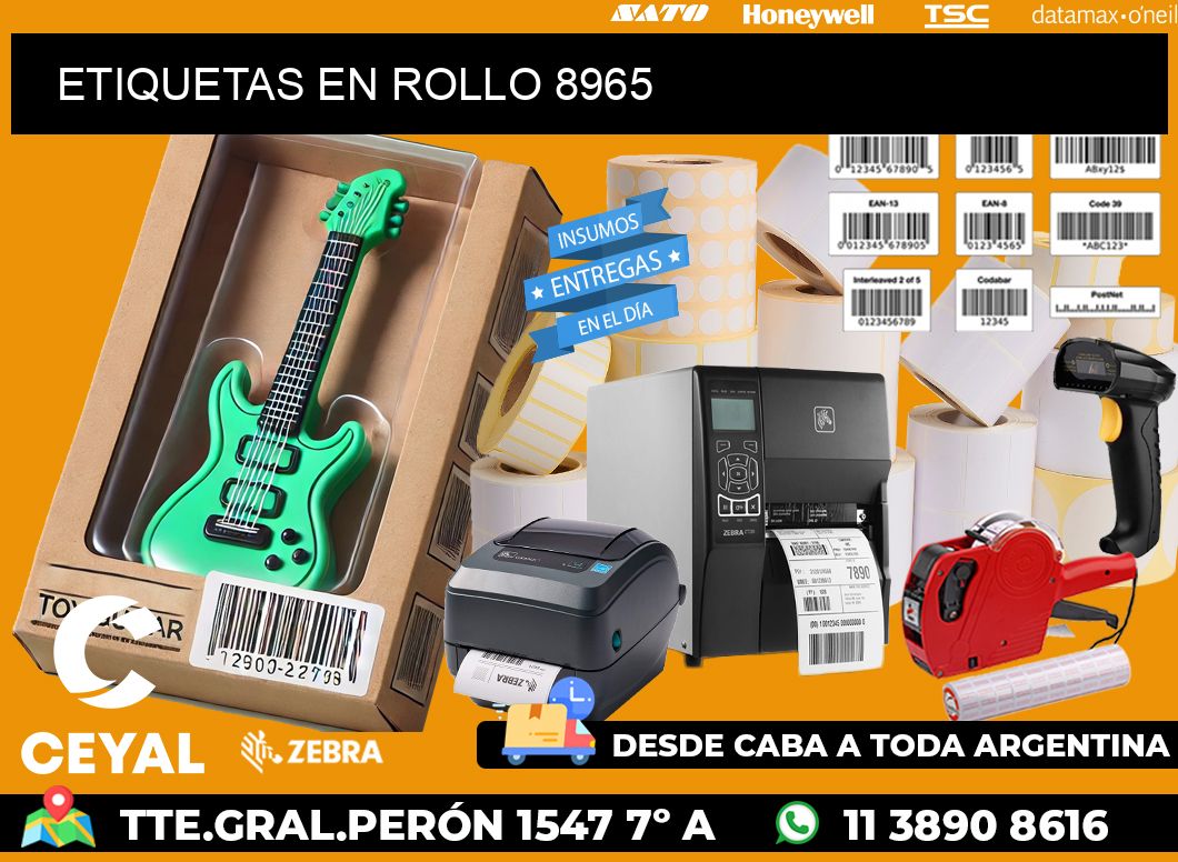 ETIQUETAS EN ROLLO 8965