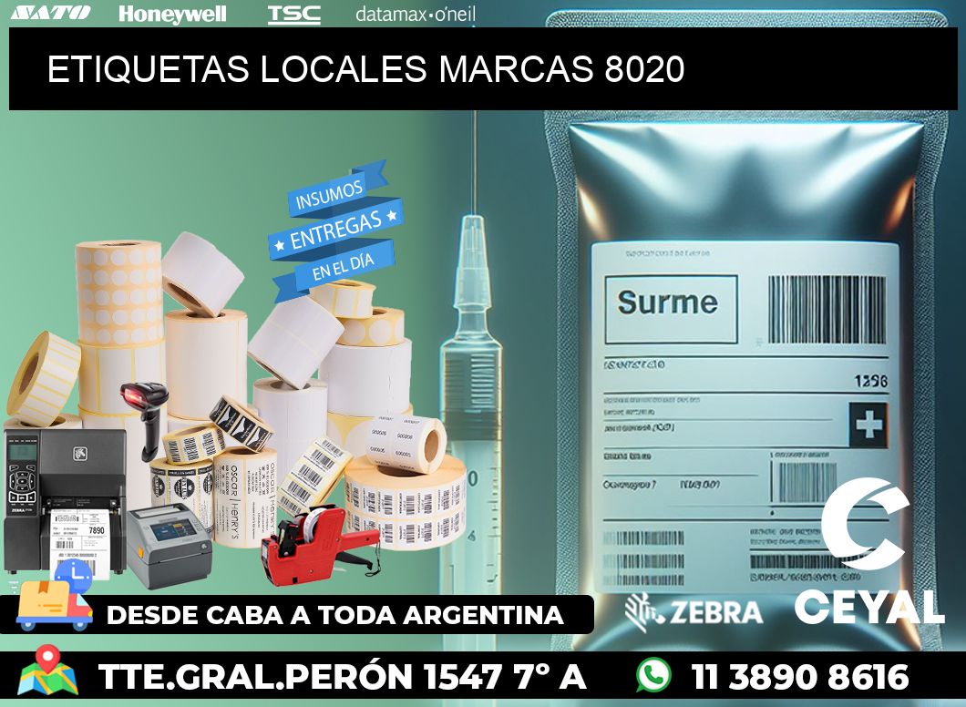 ETIQUETAS LOCALES MARCAS 8020