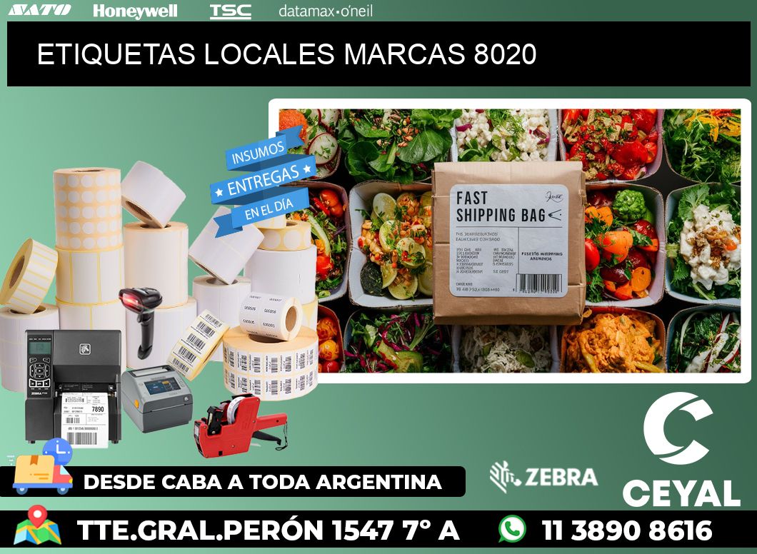 ETIQUETAS LOCALES MARCAS 8020