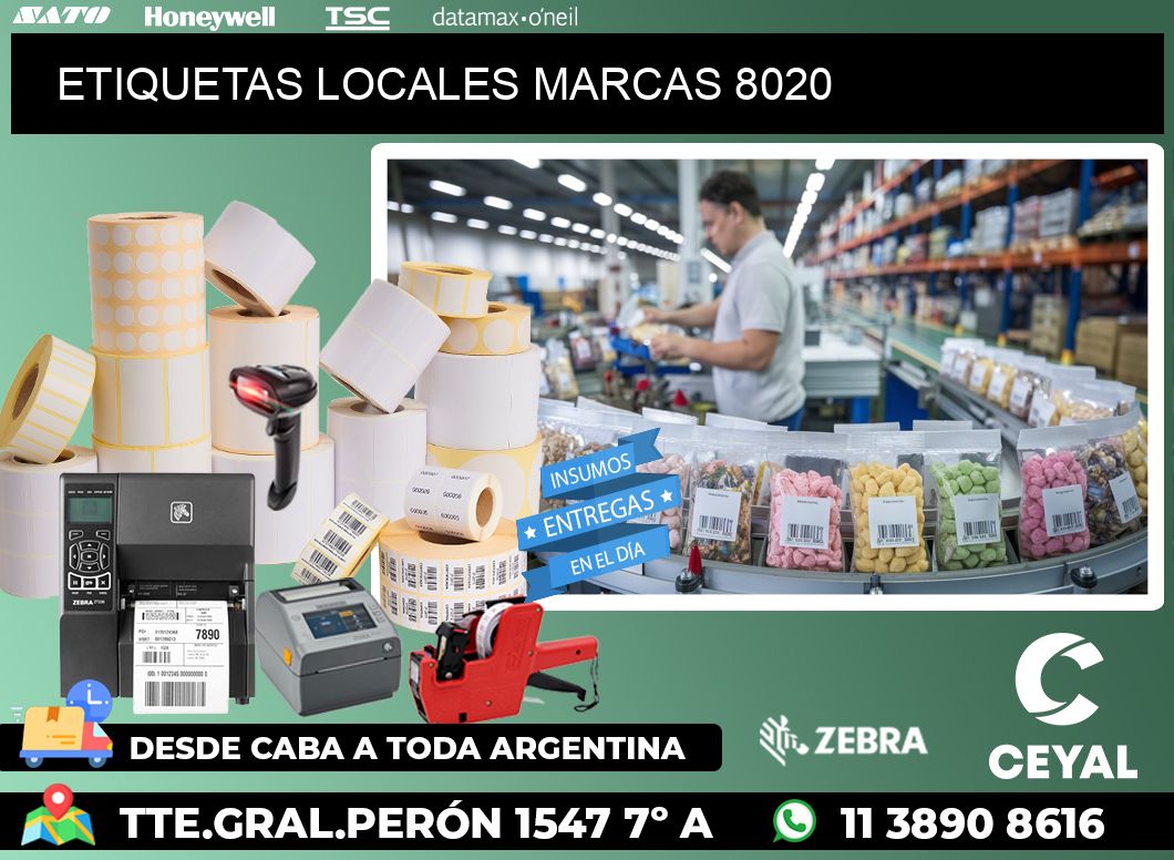 ETIQUETAS LOCALES MARCAS 8020