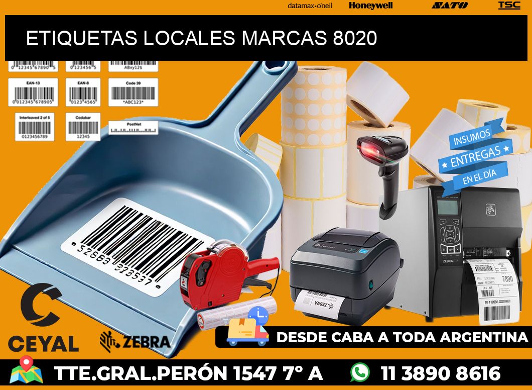 ETIQUETAS LOCALES MARCAS 8020