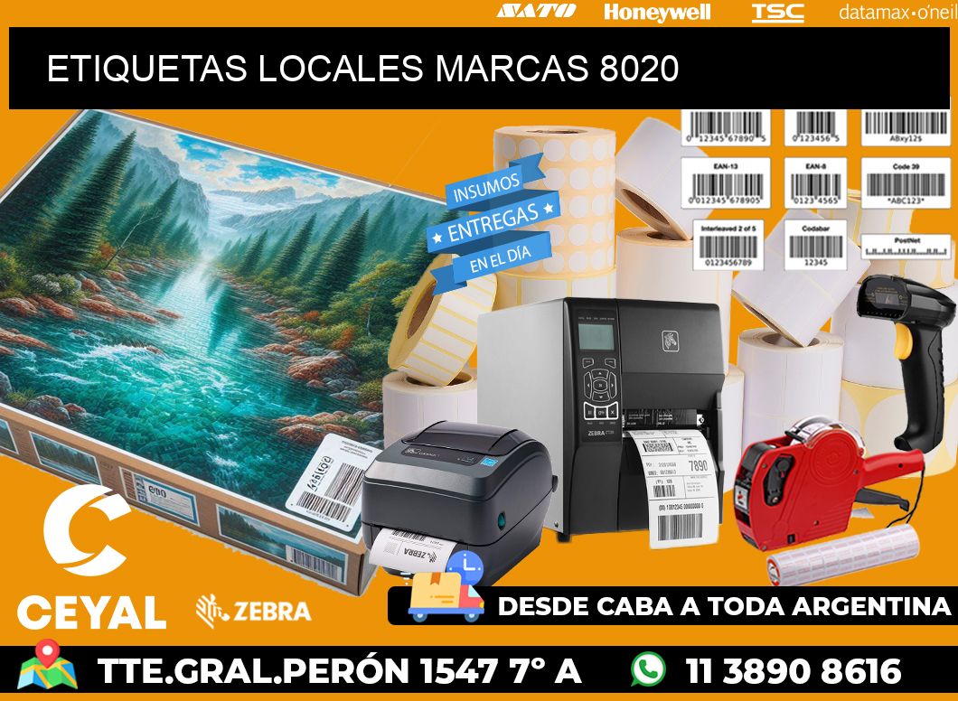 ETIQUETAS LOCALES MARCAS 8020