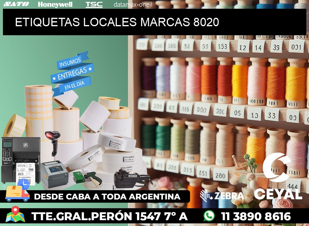 ETIQUETAS LOCALES MARCAS 8020