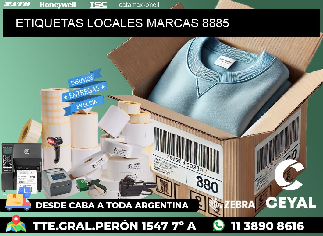 ETIQUETAS LOCALES MARCAS 8885