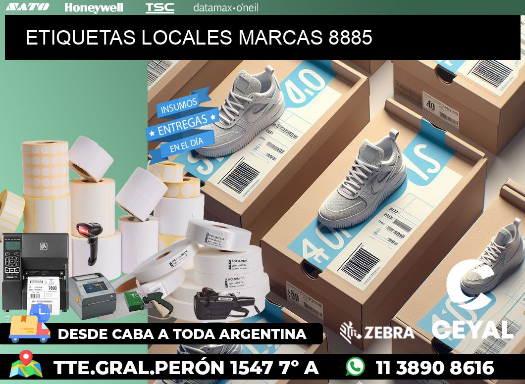 ETIQUETAS LOCALES MARCAS 8885