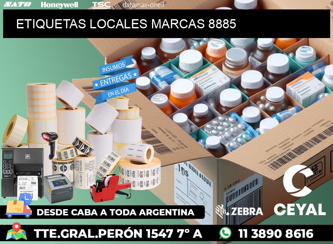 ETIQUETAS LOCALES MARCAS 8885