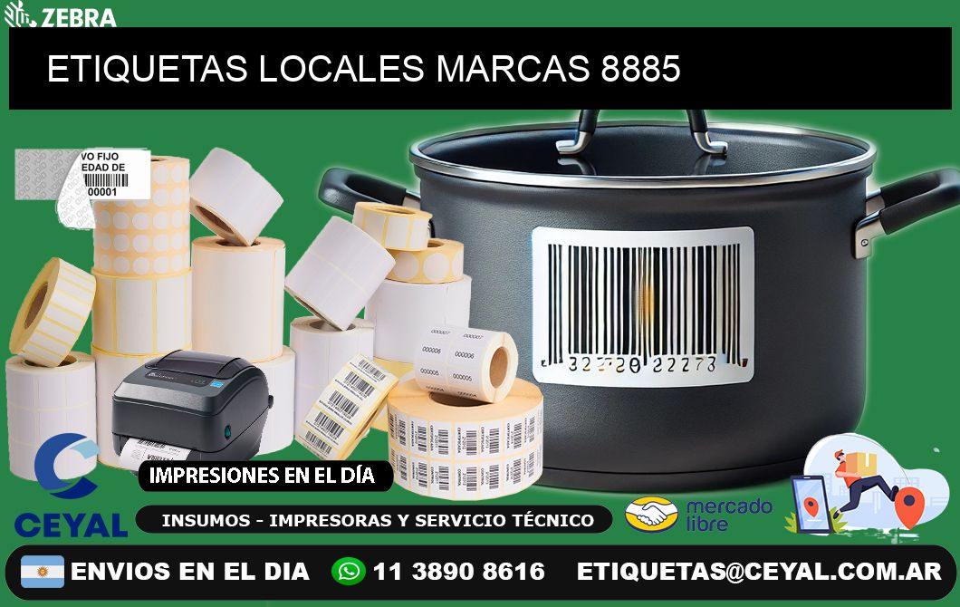 ETIQUETAS LOCALES MARCAS 8885