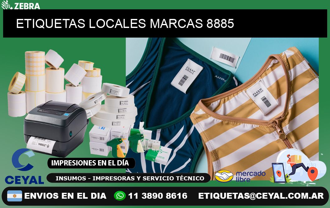 ETIQUETAS LOCALES MARCAS 8885