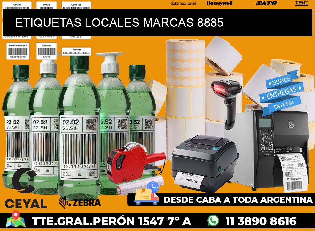ETIQUETAS LOCALES MARCAS 8885
