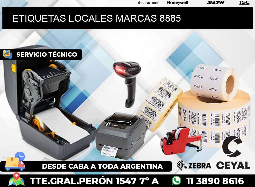 ETIQUETAS LOCALES MARCAS 8885