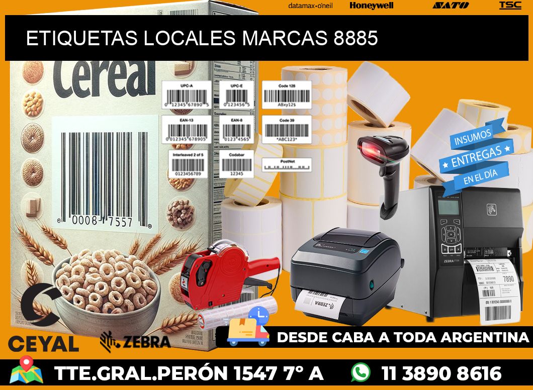 ETIQUETAS LOCALES MARCAS 8885