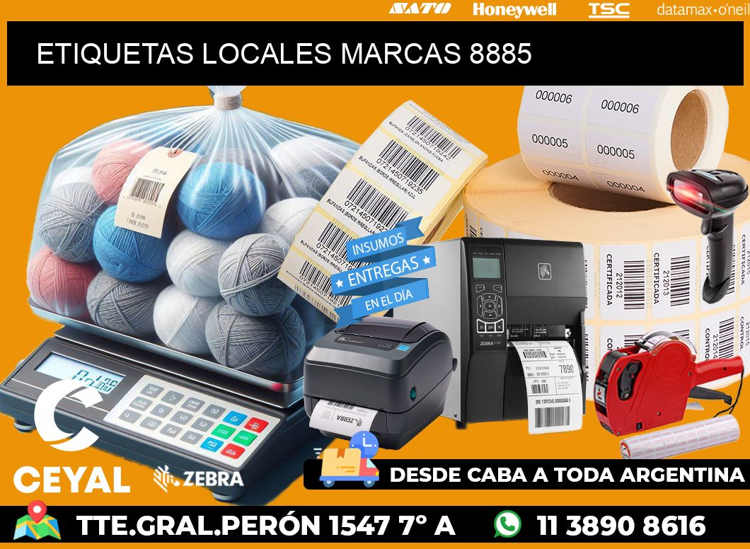 ETIQUETAS LOCALES MARCAS 8885