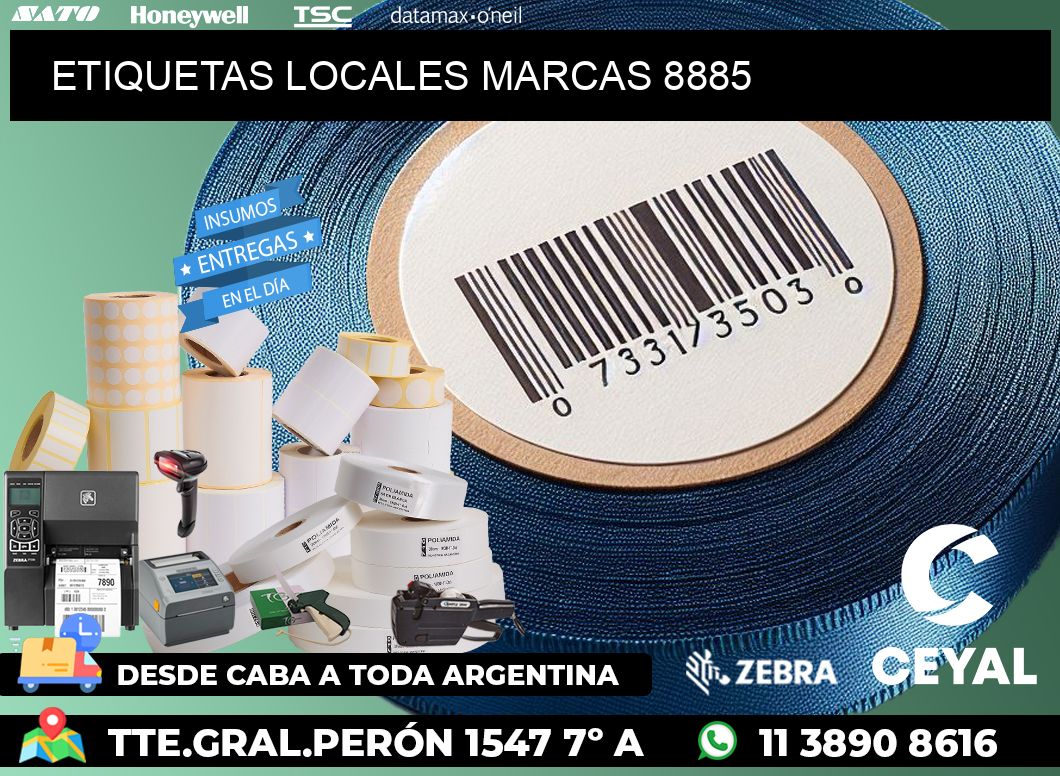 ETIQUETAS LOCALES MARCAS 8885