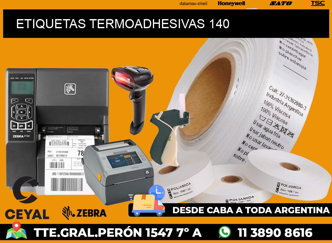 ETIQUETAS TERMOADHESIVAS 140