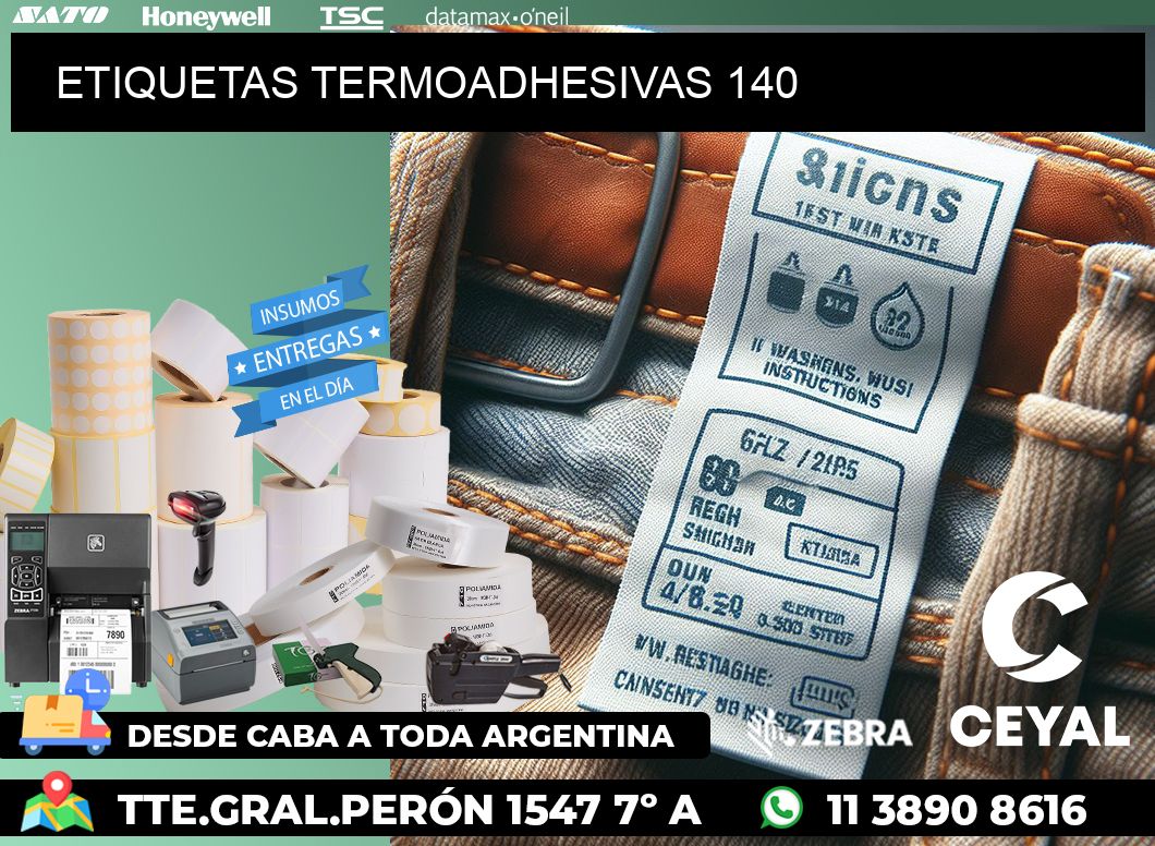 ETIQUETAS TERMOADHESIVAS 140