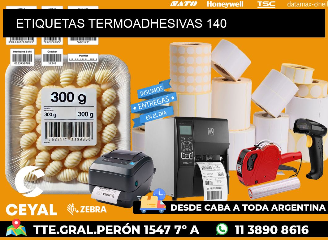 ETIQUETAS TERMOADHESIVAS 140
