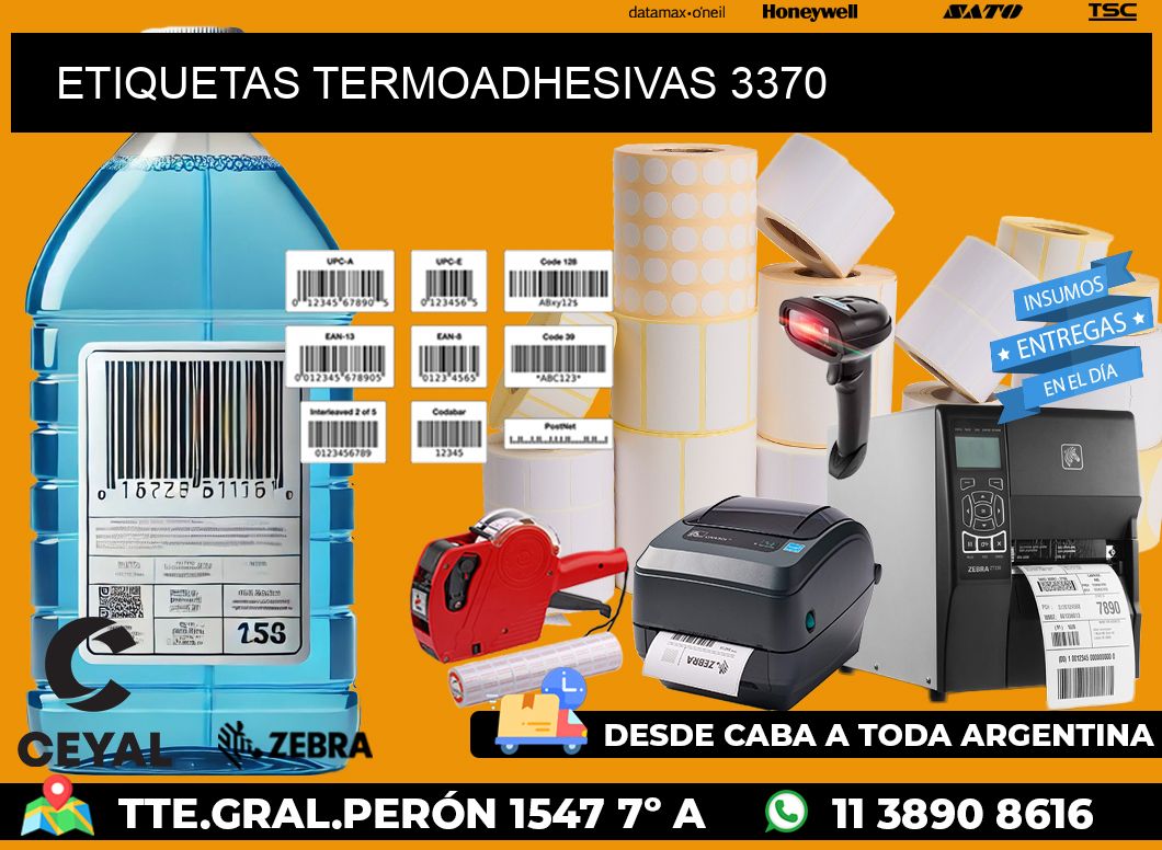 ETIQUETAS TERMOADHESIVAS 3370