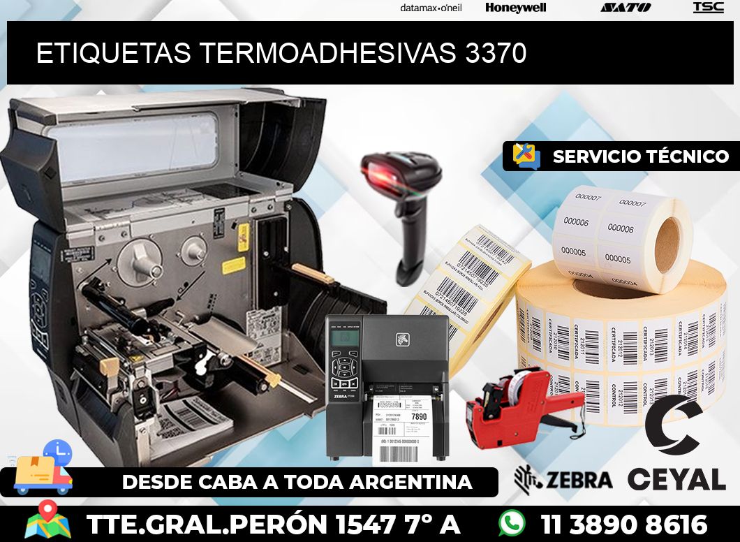 ETIQUETAS TERMOADHESIVAS 3370