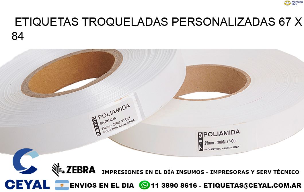 ETIQUETAS TROQUELADAS PERSONALIZADAS 67 x 84