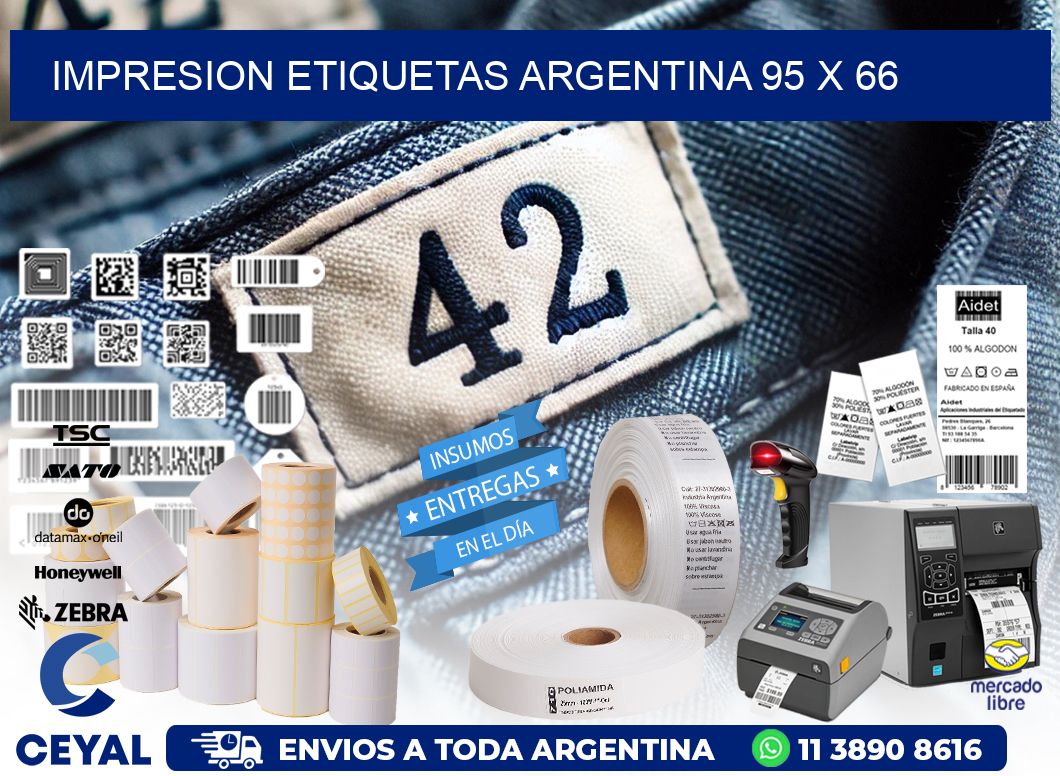 IMPRESION ETIQUETAS ARGENTINA 95 x 66