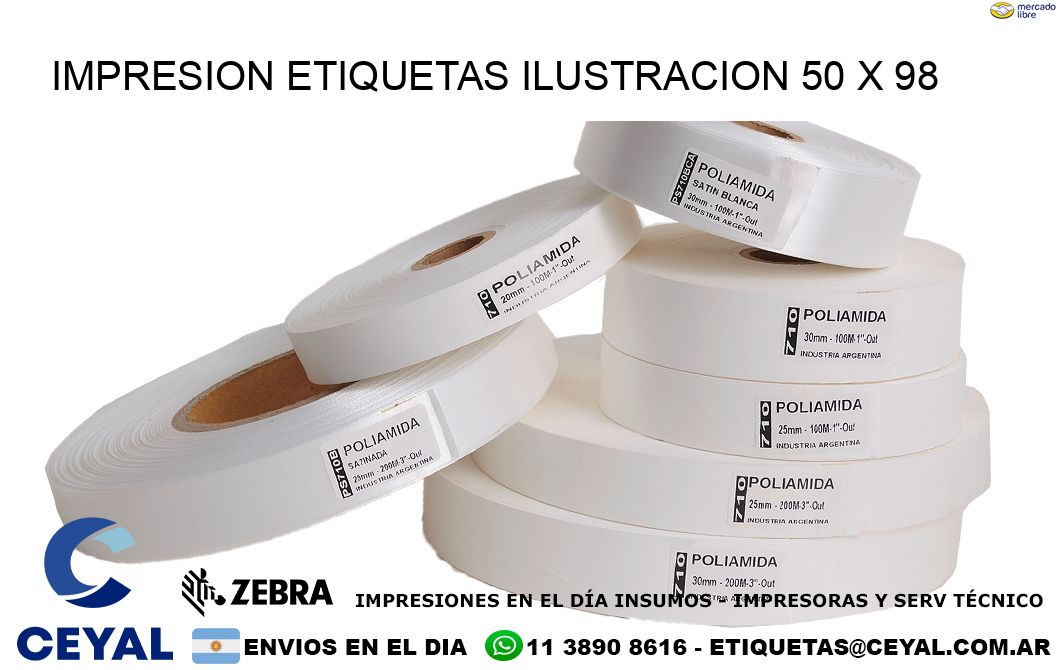 IMPRESION ETIQUETAS ILUSTRACION 50 x 98