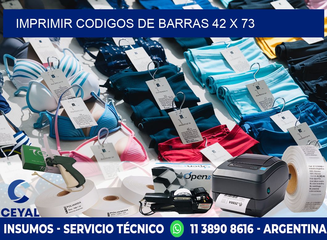 IMPRIMIR CODIGOS DE BARRAS 42 x 73