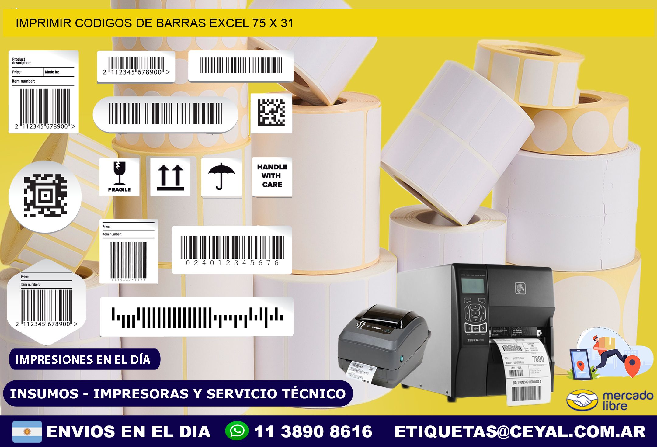 IMPRIMIR CODIGOS DE BARRAS EXCEL 75 x 31