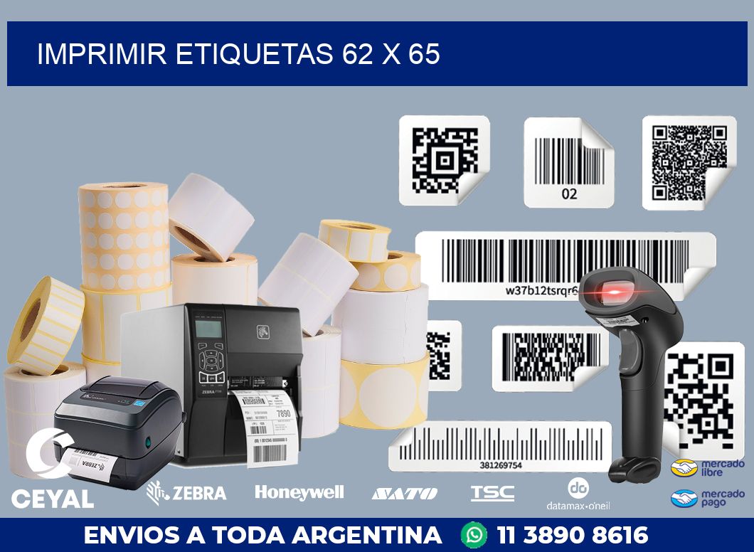 IMPRIMIR ETIQUETAS 62 x 65