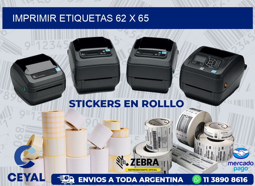 IMPRIMIR ETIQUETAS 62 x 65