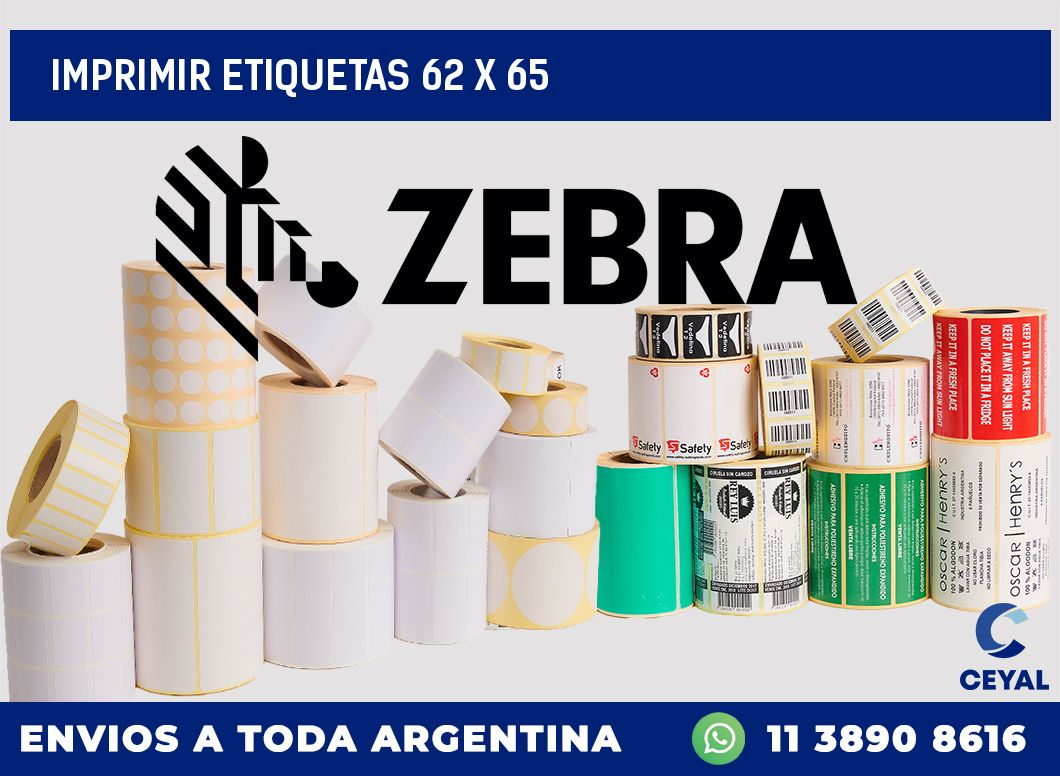 IMPRIMIR ETIQUETAS 62 x 65