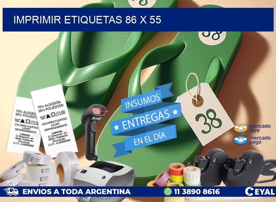 IMPRIMIR ETIQUETAS 86 x 55