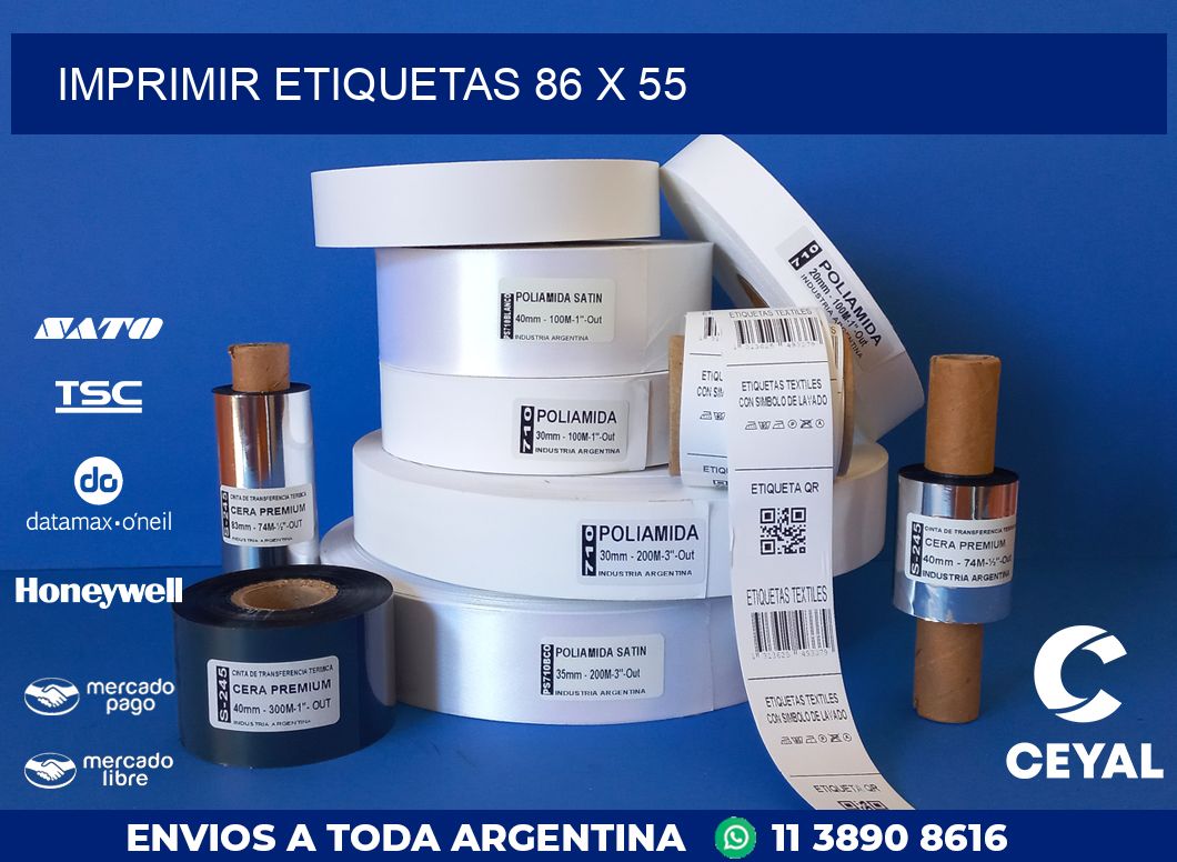 IMPRIMIR ETIQUETAS 86 x 55
