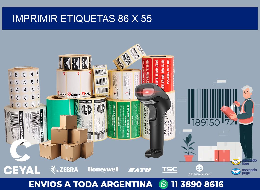 IMPRIMIR ETIQUETAS 86 x 55