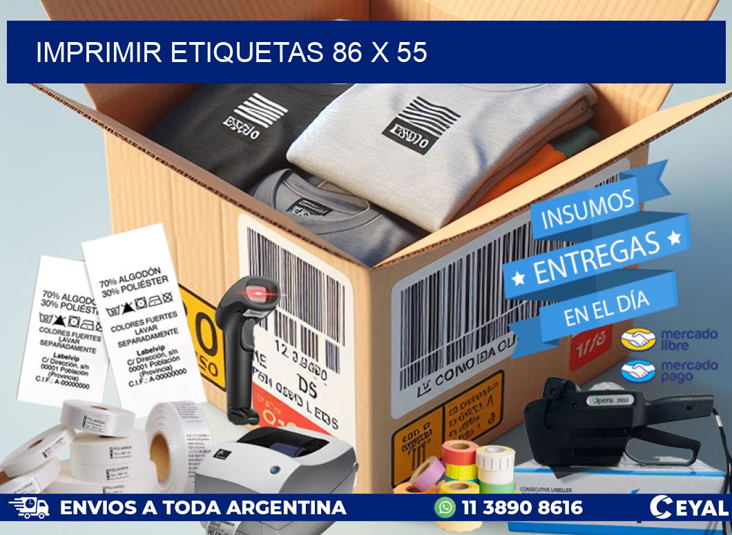 IMPRIMIR ETIQUETAS 86 x 55