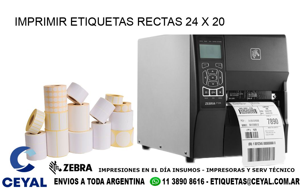 IMPRIMIR ETIQUETAS RECTAS 24 x 20