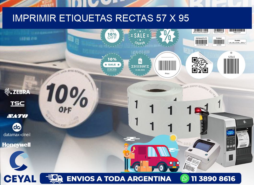 IMPRIMIR ETIQUETAS RECTAS 57 x 95