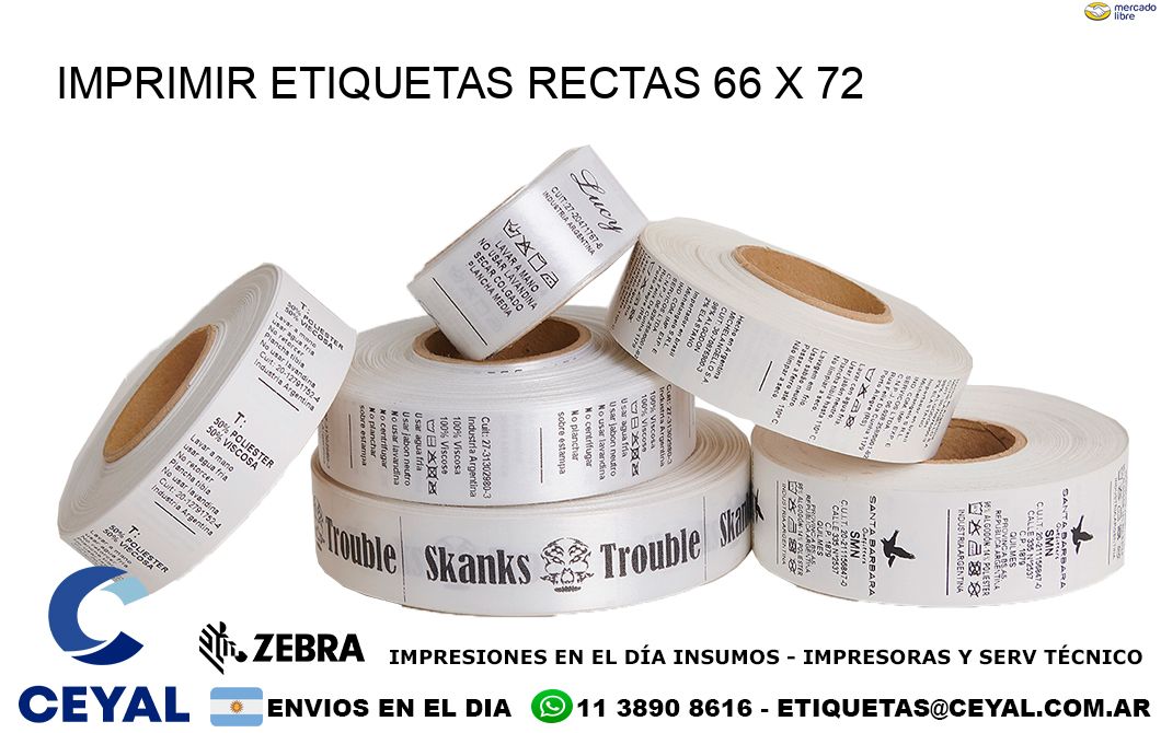 IMPRIMIR ETIQUETAS RECTAS 66 x 72