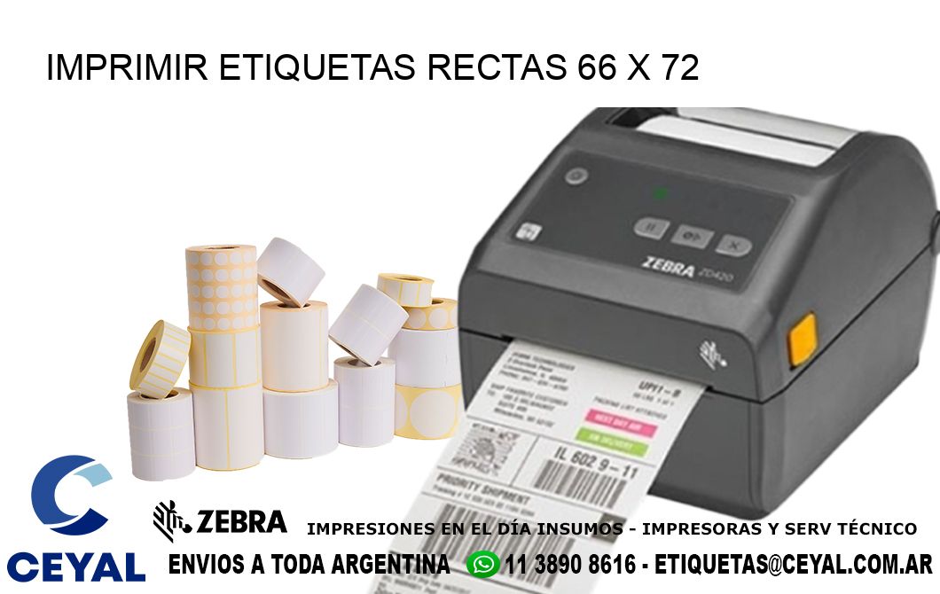 IMPRIMIR ETIQUETAS RECTAS 66 x 72