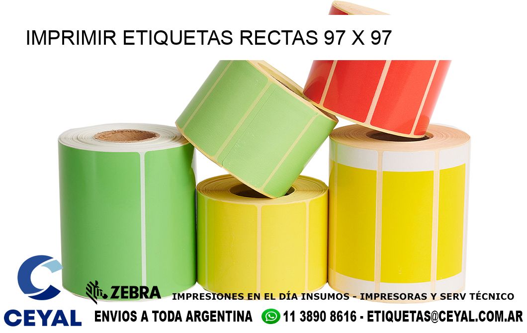 IMPRIMIR ETIQUETAS RECTAS 97 x 97