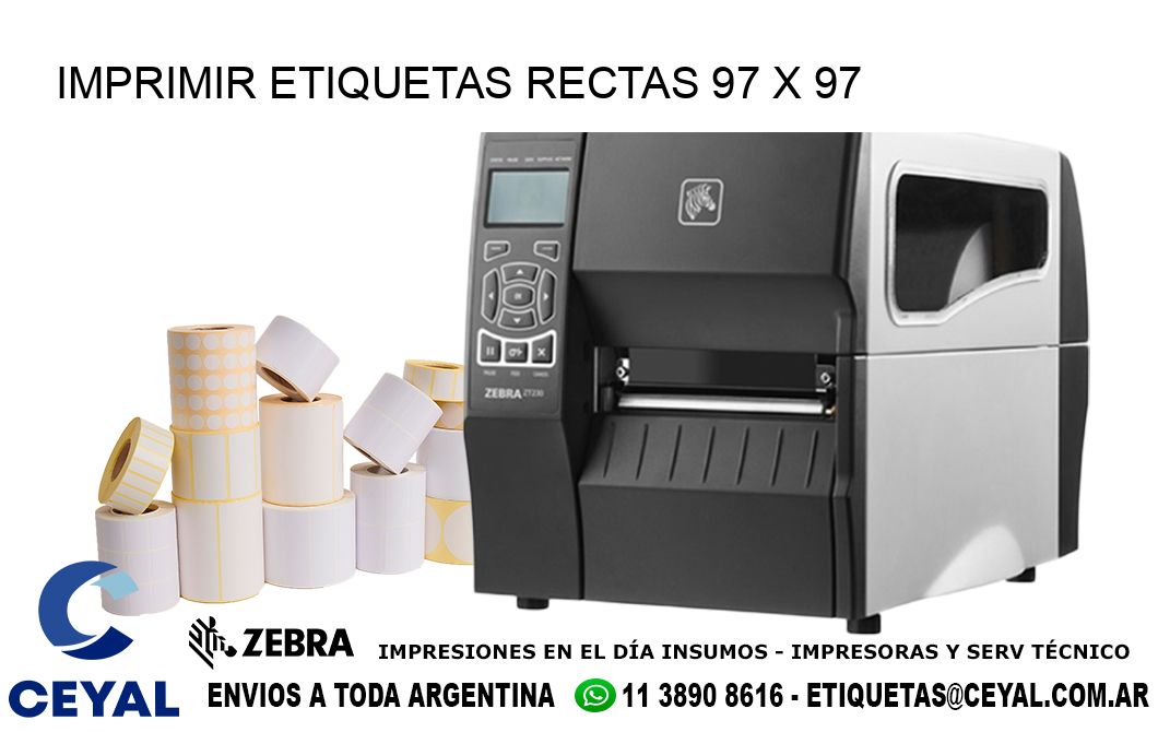 IMPRIMIR ETIQUETAS RECTAS 97 x 97