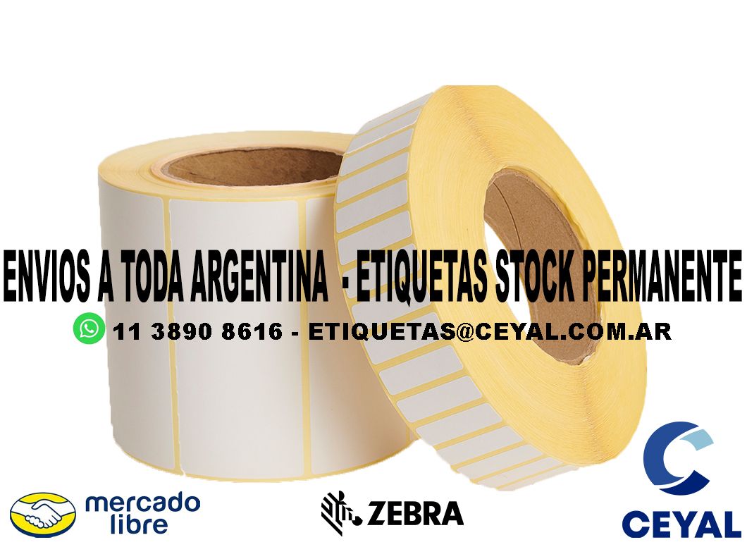 MODELO ZEBRA ETIQUETAS IMPRESAS  50 x 43