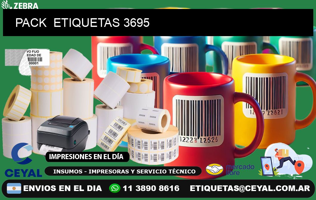 PACK  ETIQUETAS 3695