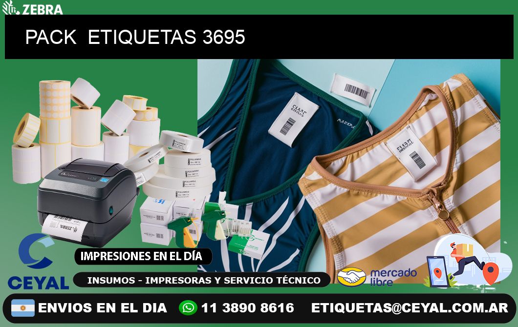 PACK  ETIQUETAS 3695